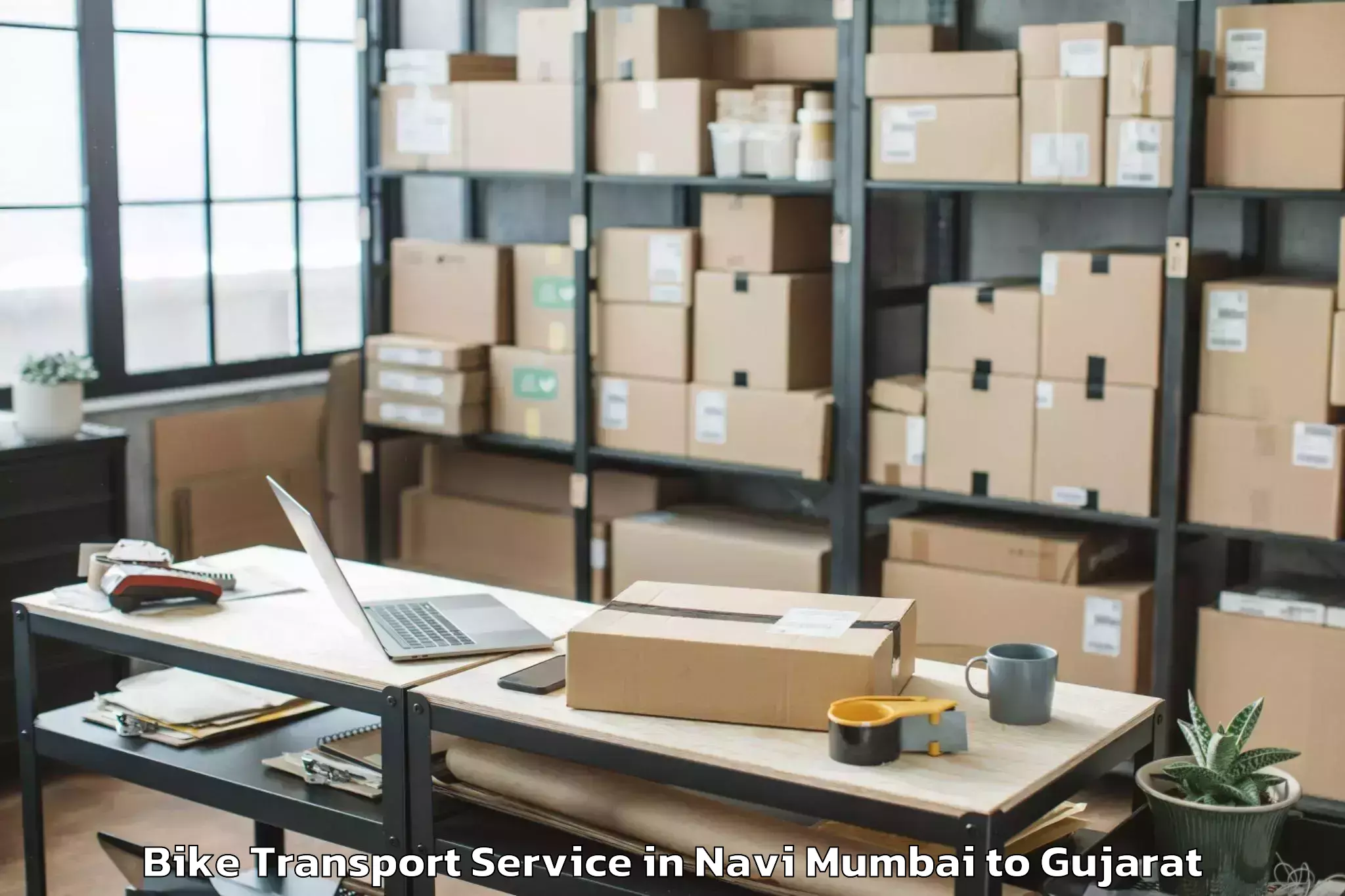 Navi Mumbai to Sagbara Bike Transport